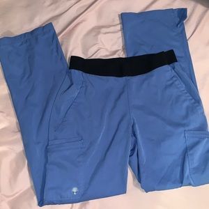 Healing Hands ceil blue scrub bottoms - small
